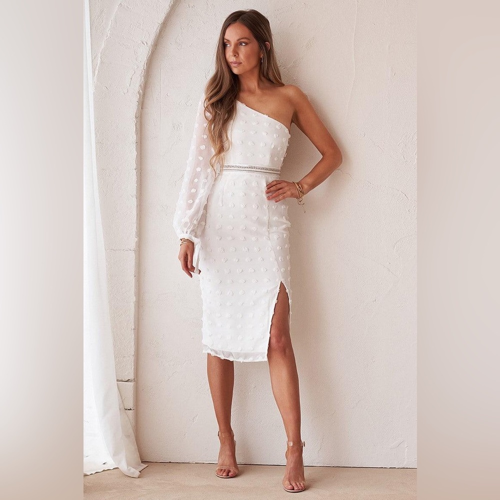 Jaus Alira Mida Dress in White